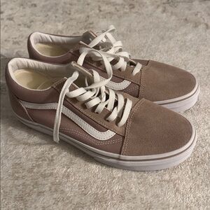 Vans Junior Beige and White Sneakers